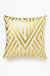 housse de coussin moderne motif géométrique feuilles vertes