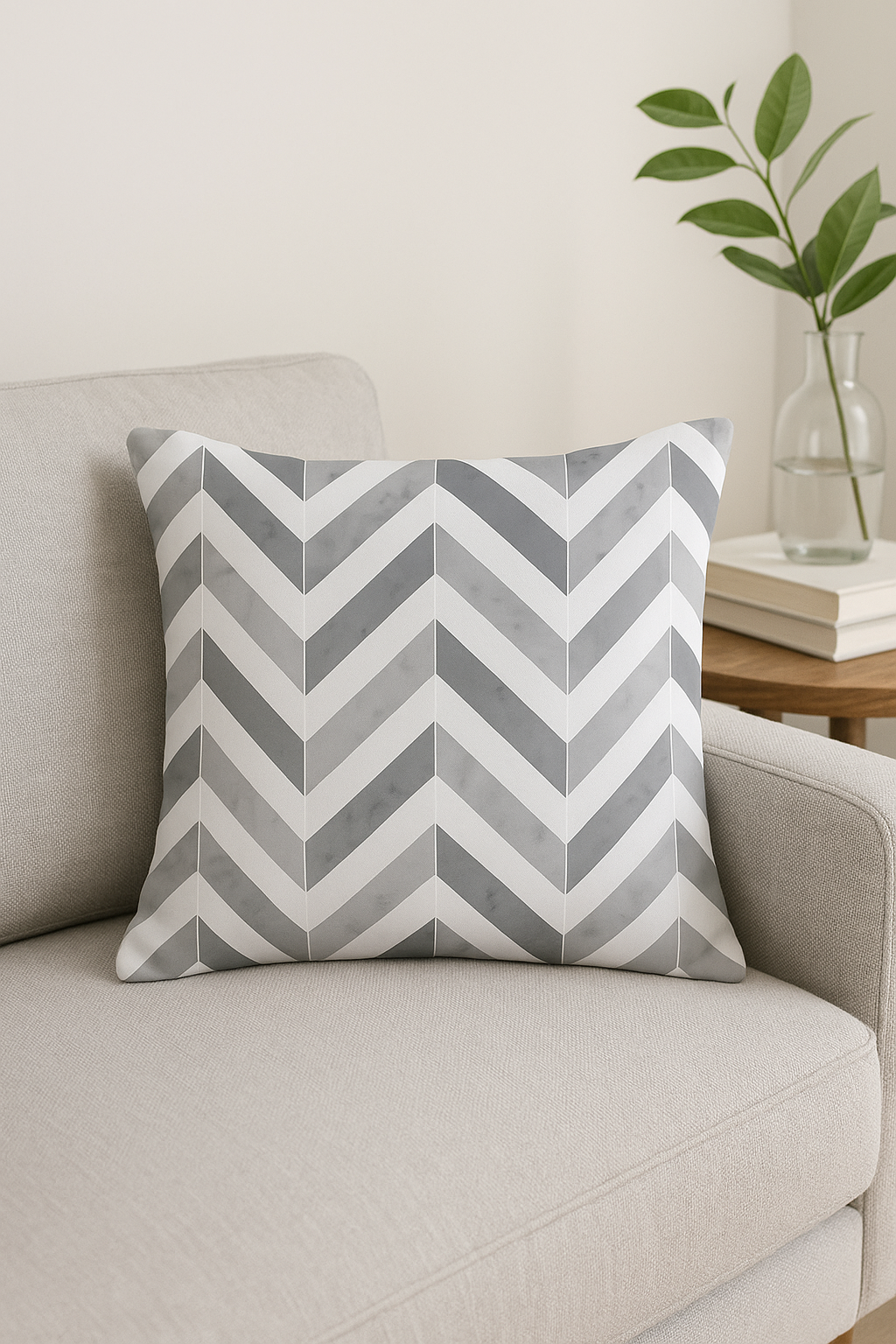housse de coussin moderne noir et blanc géométrique décorative - vue 2 sur 2