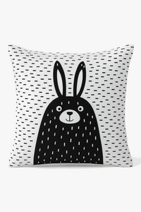 housse de coussin moderne noire et blanche géométrique décorative