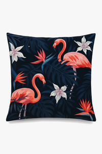 housse de coussin motif flamant rose pour décoration intérieure