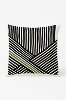 housse de coussin motif floral abstrait vert imprimé sur une face