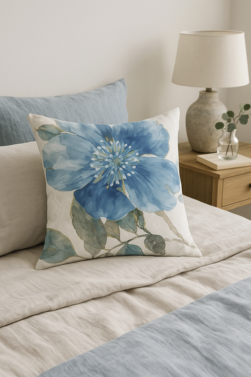 housse de coussin motif floral ginkgo pour canapé et chambre - vue 2 sur 2