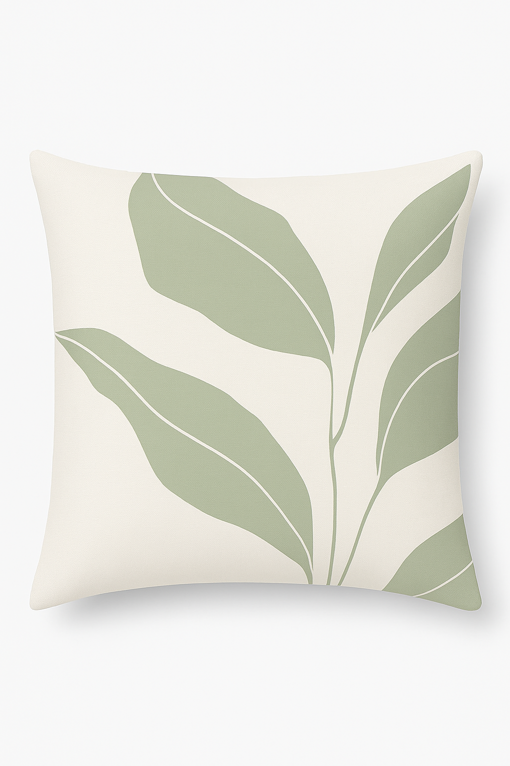 housse de coussin motif floral vert style abstrait  décoratif