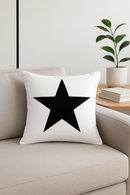 housse de coussin noir et blanc géométrique moderne décorative