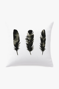 housse de coussin noire et blanche motif géométrique moderne