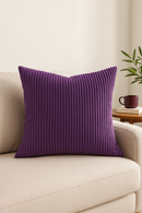 housse de coussin rayée en velours côtelé personnalisée grande taille