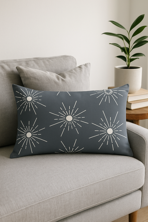 housse de coussin rectangle en polyester motif mandala 30 x 50 cm - vue 2 sur 2