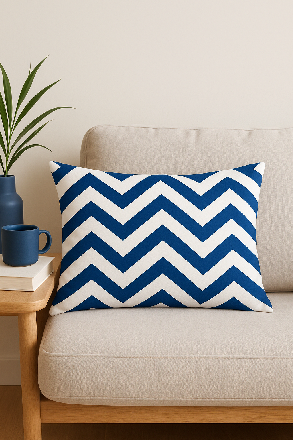 housse de coussin rectangle polyester animaux marins bleus 30 x 50 cm - vue 2 sur 2
