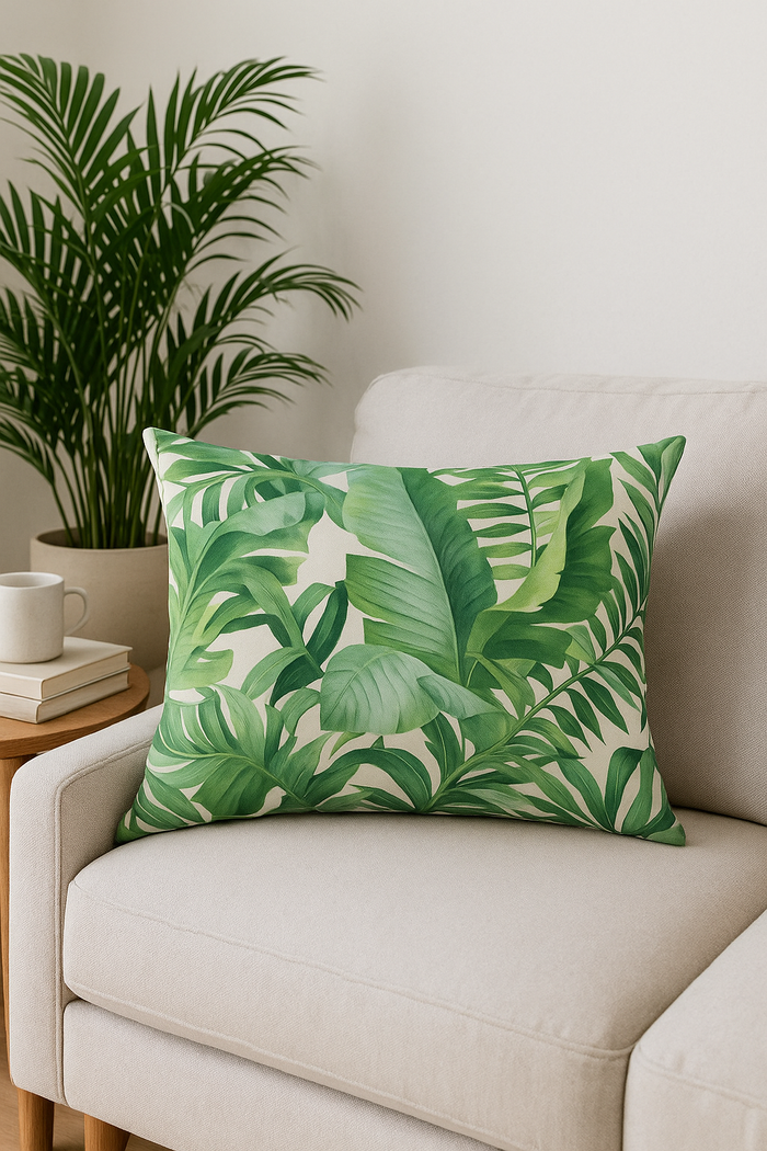 housse de coussin rectangulaire à motif fleurs tropicales 30 x 50 cm
