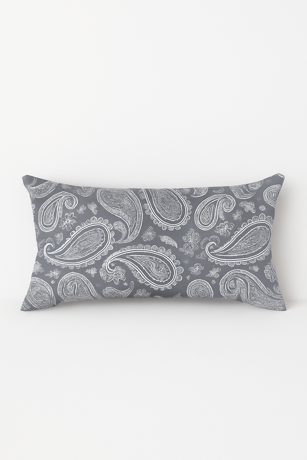 housse de coussin rectangulaire géométrique gris patchwork décorative