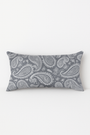 housse de coussin rectangulaire géométrique gris patchwork décorative