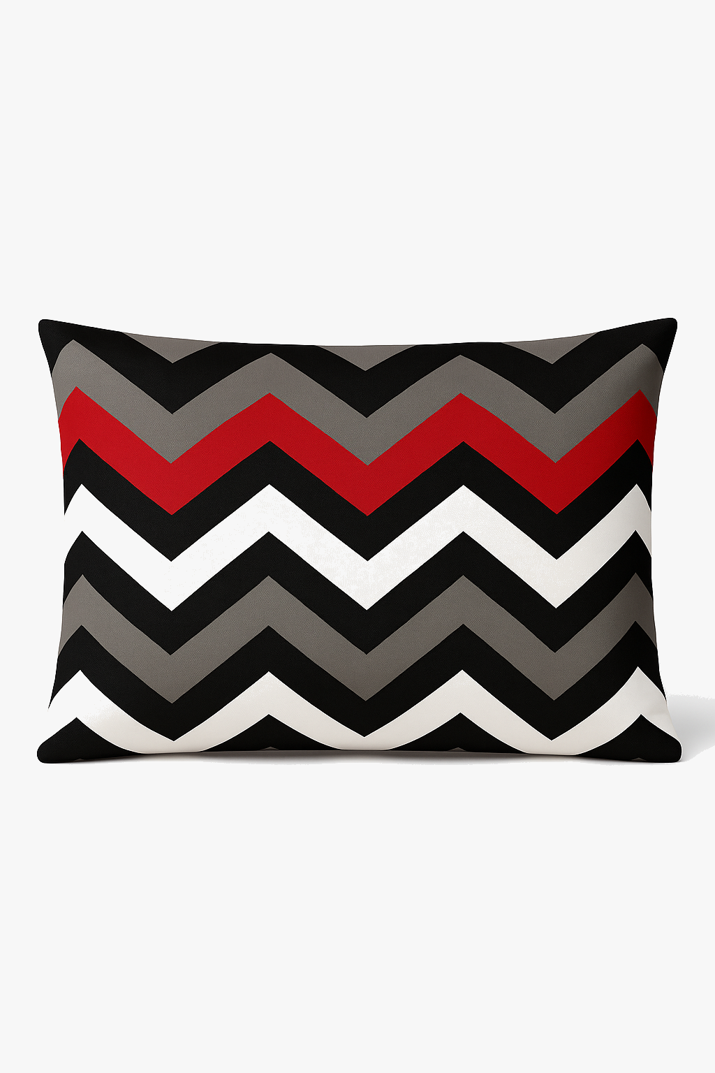 housse de coussin rectangulaire géométrique nordique jaune et rouge