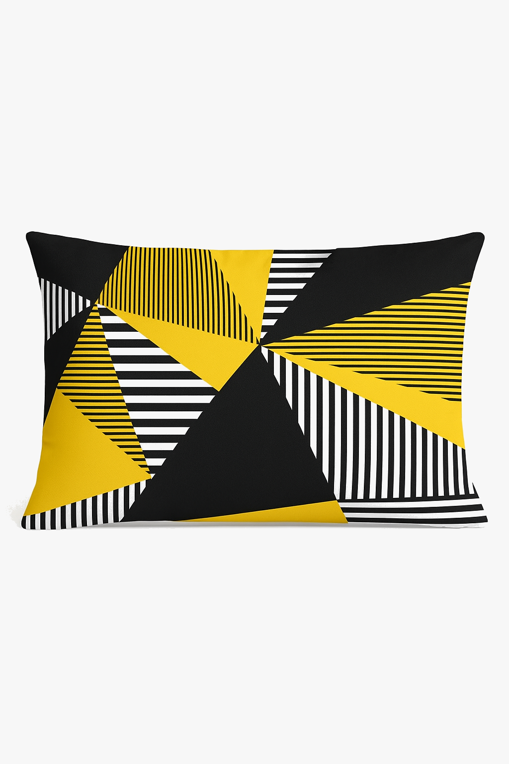 housse de coussin rectangulaire géométrique à rayures colorées 30x50 cm