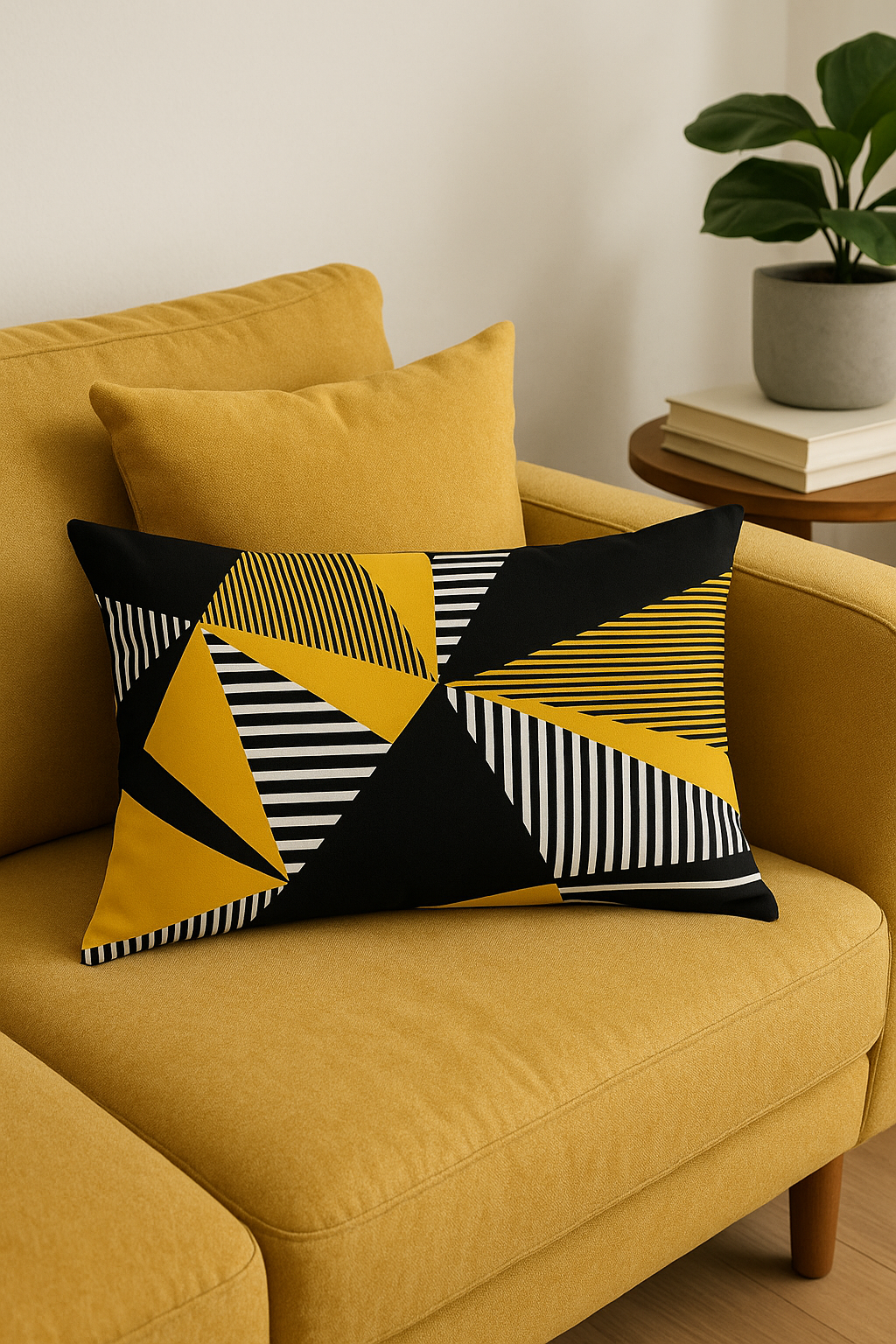housse de coussin rectangulaire géométrique à rayures colorées 30x50 cm