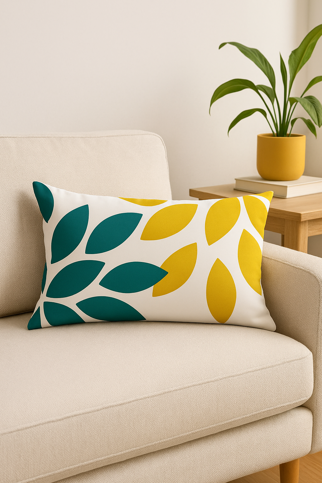 housse de coussin rectangulaire géométrique colorée 30 x 50 cm - vue 2 sur 2