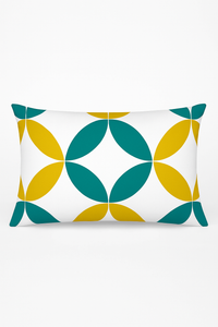 housse de coussin rectangulaire géométrique colorée 30 x 50 cm