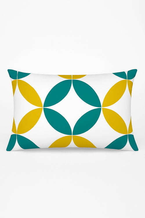 housse de coussin rectangulaire géométrique colorée 30 x 50 cm