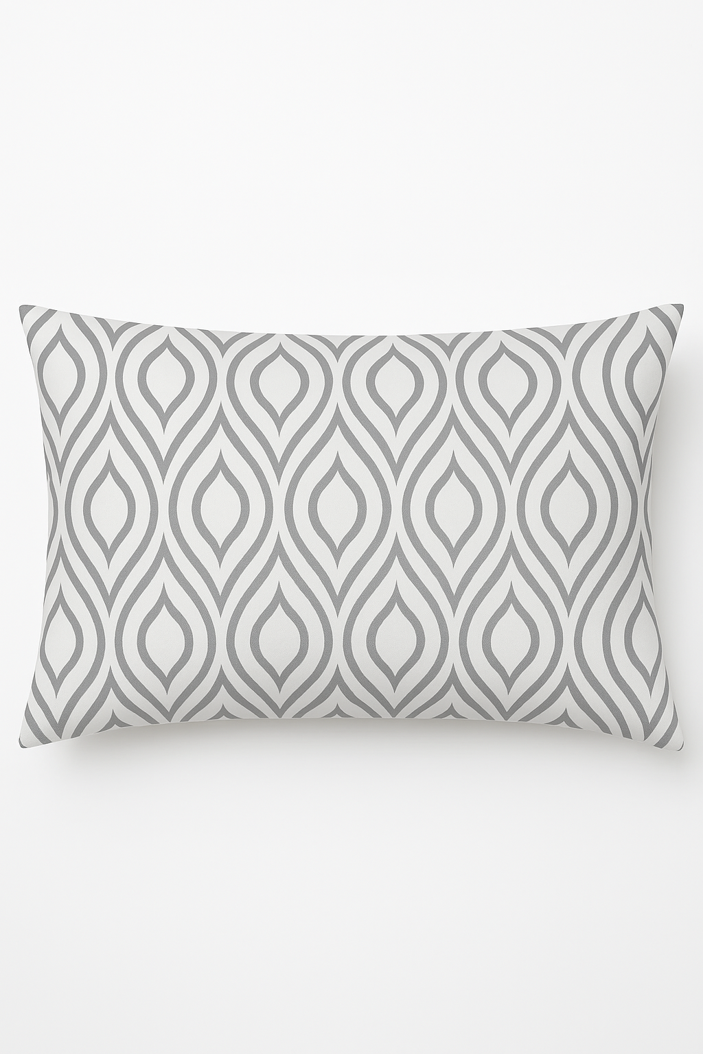 housse de coussin rectangulaire géométrique gris patchwork décorative
