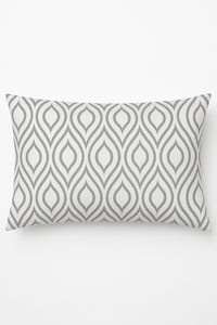 housse de coussin rectangulaire géométrique gris patchwork décorative