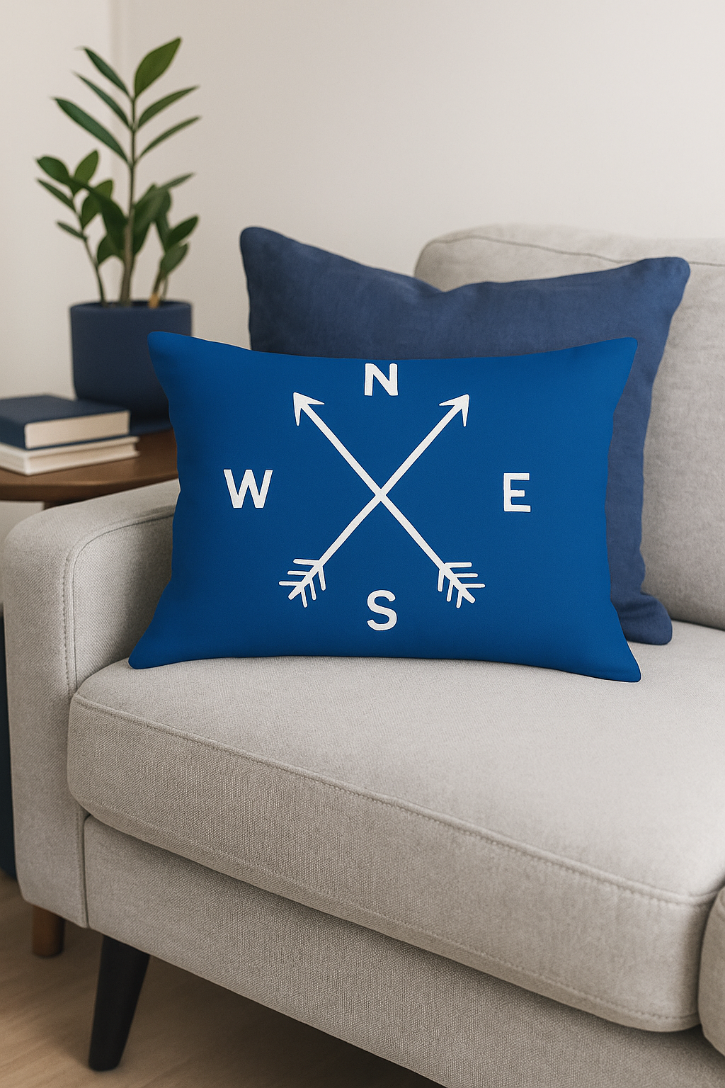 housse de coussin rectangulaire motif animaux marins bleus 30 x 50 cm - vue 2 sur 2