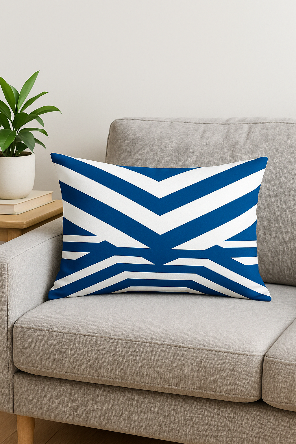 housse de coussin rectangulaire motif animaux marins bleus 30 x 50 cm - vue 2 sur 2