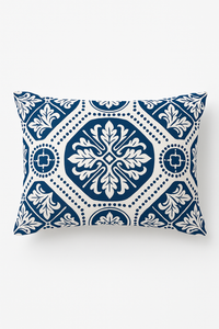 housse de coussin rectangulaire motif animaux marins bleus 30x50 cm