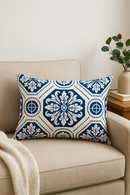 housse de coussin rectangulaire motif animaux marins bleus 30x50 cm
