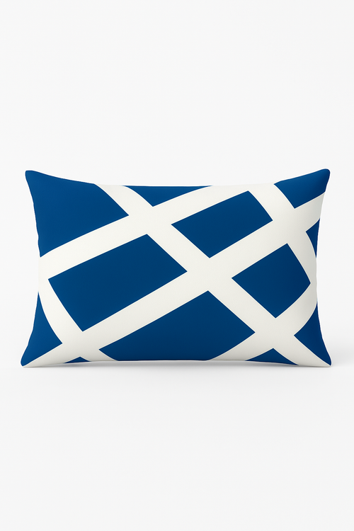 housse de coussin rectangulaire motif animaux marins bleus 30x50 cm