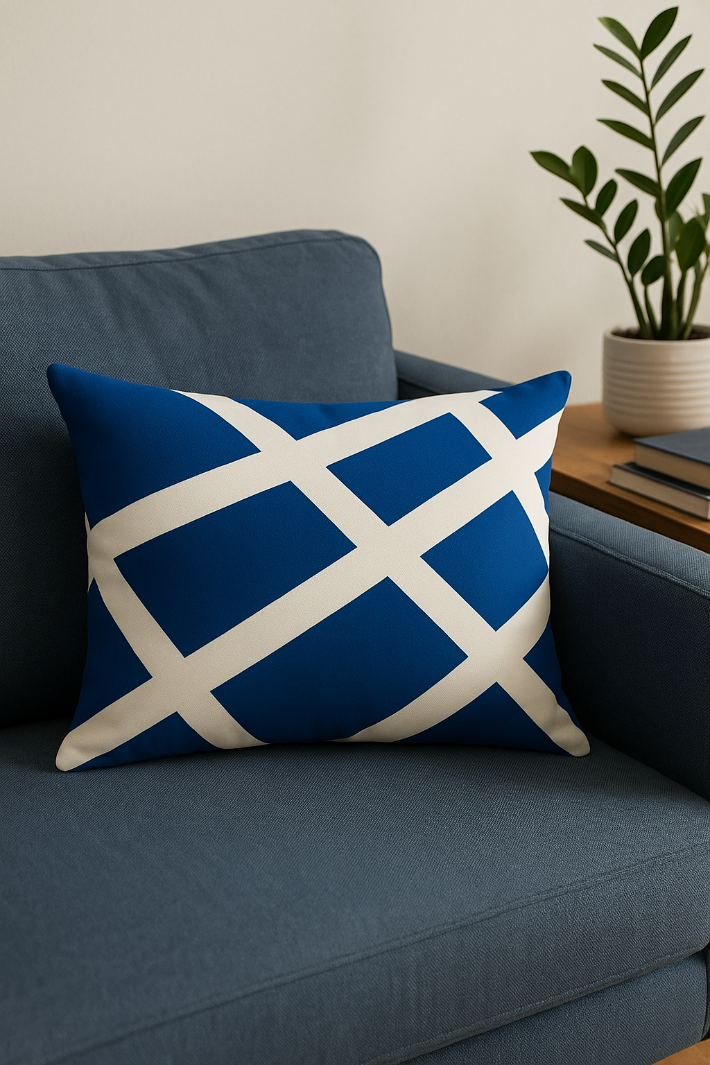 housse de coussin rectangulaire motif animaux marins bleus 30x50 cm