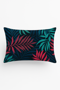 housse de coussin rectangulaire motif feuilles tropicales vertes 30 x 50 cm