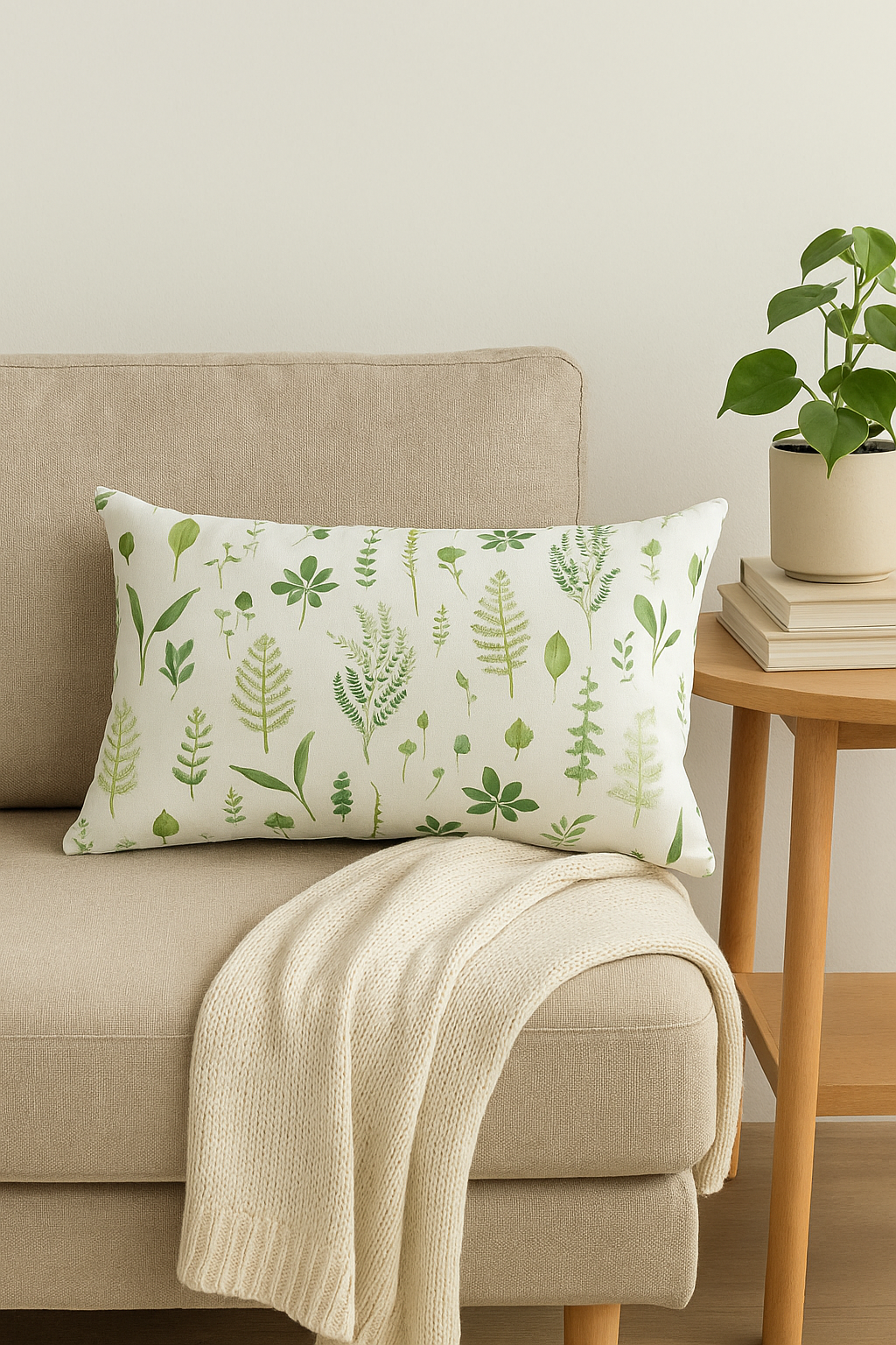 housse de coussin rectangulaire motif fleurs tropicales 30 x 50 cm - vue 2 sur 2