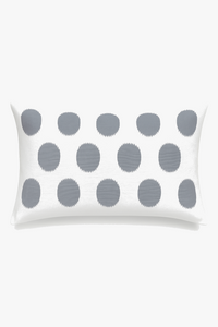 housse de coussin rectangulaire motif géométrique gris patchwork décoratif