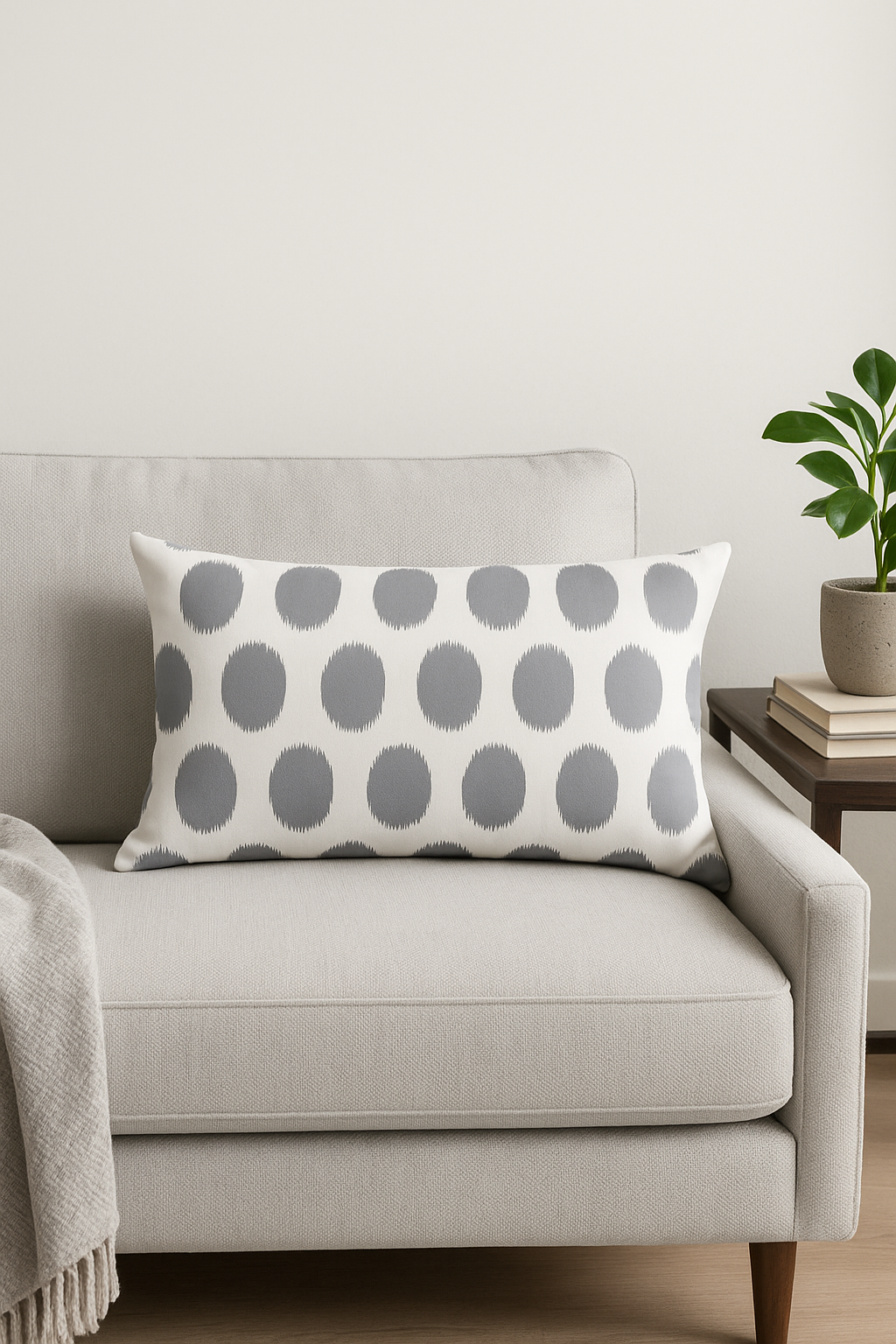 housse de coussin rectangulaire motif géométrique gris patchwork décoratif - vue 2 sur 2