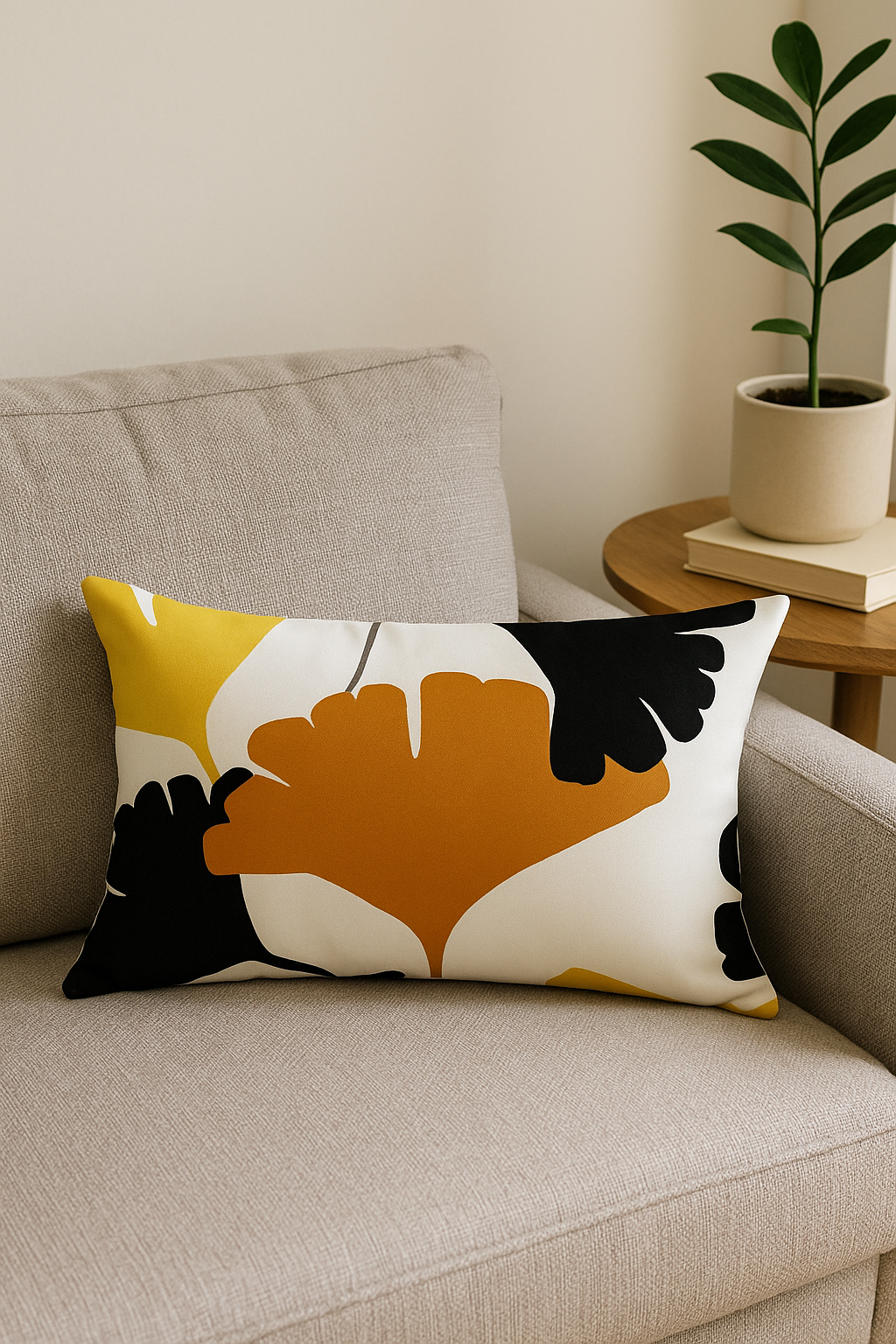 housse de coussin rectangulaire motif géométrique nordique coloré 30 x 50 cm - vue 2 sur 2