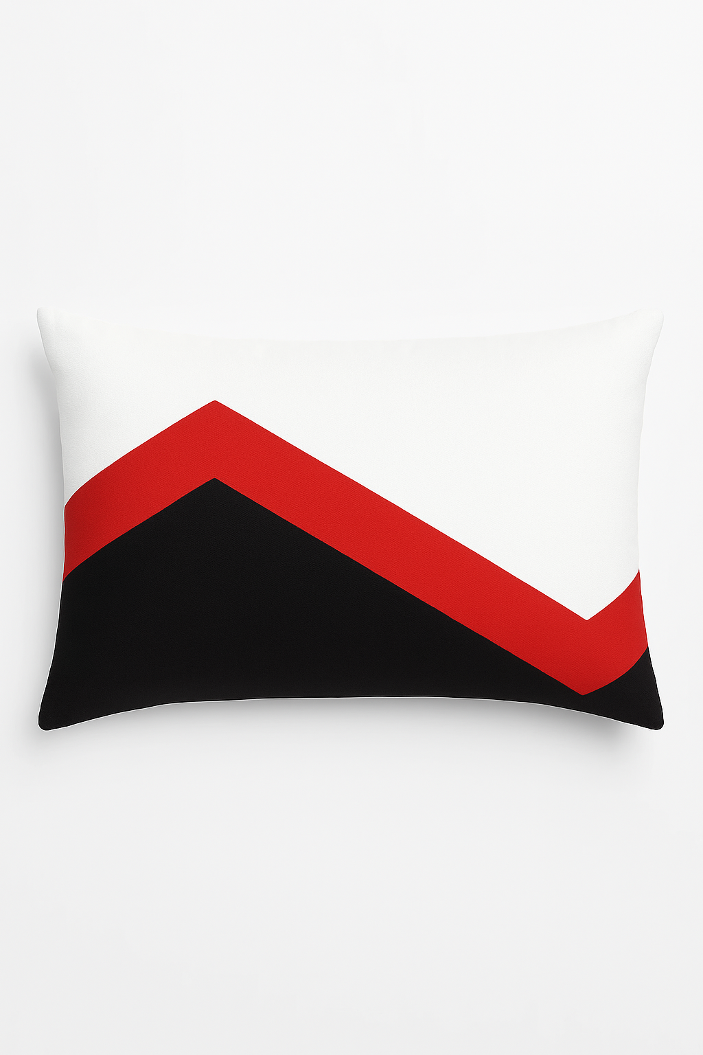 housse de coussin rectangulaire motif géométrique nordique jaune rouge