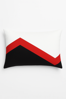 housse de coussin rectangulaire motif géométrique nordique jaune rouge