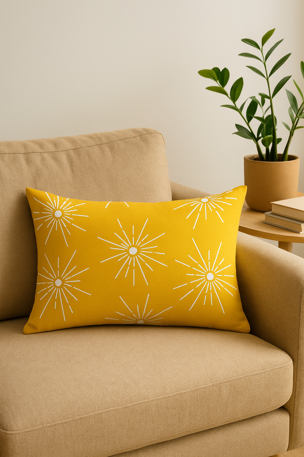 housse de coussin rectangulaire motif mandala géométrique 30x50 cm - vue 2 sur 2