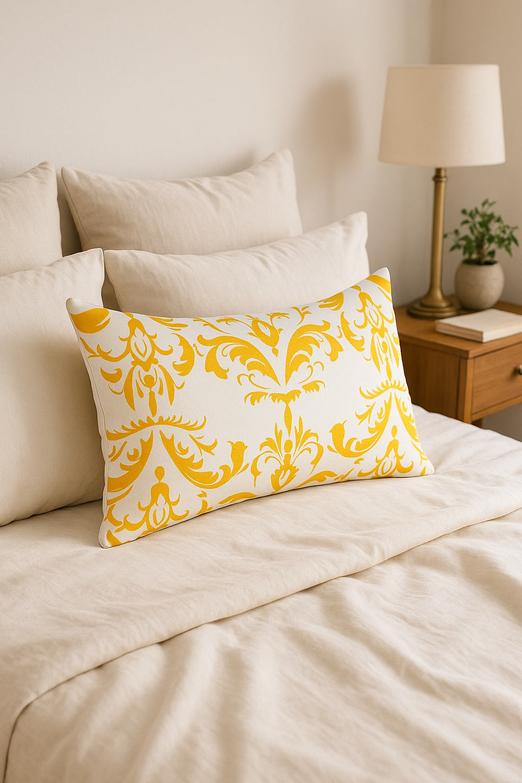housse de coussin rectangulaire motif mandala géométrique élégant 30x50 cm - vue 2 sur 2