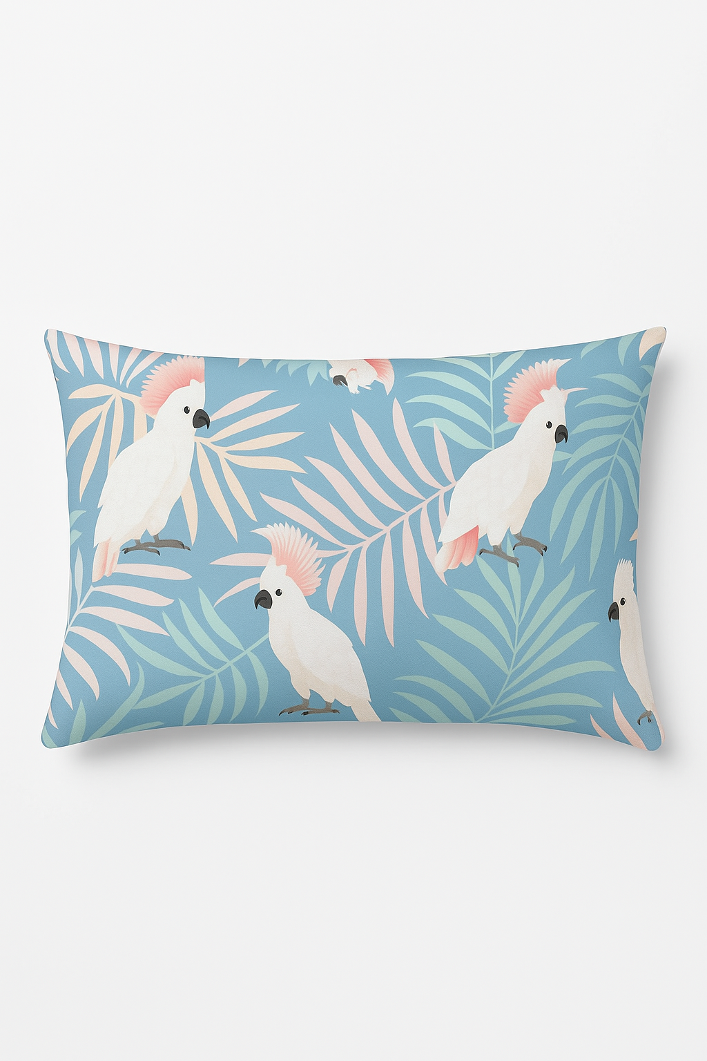 housse de coussin rectangulaire motif tropical vert 30 x 50 cm