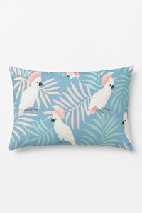 housse de coussin rectangulaire motif tropical vert 30 x 50 cm