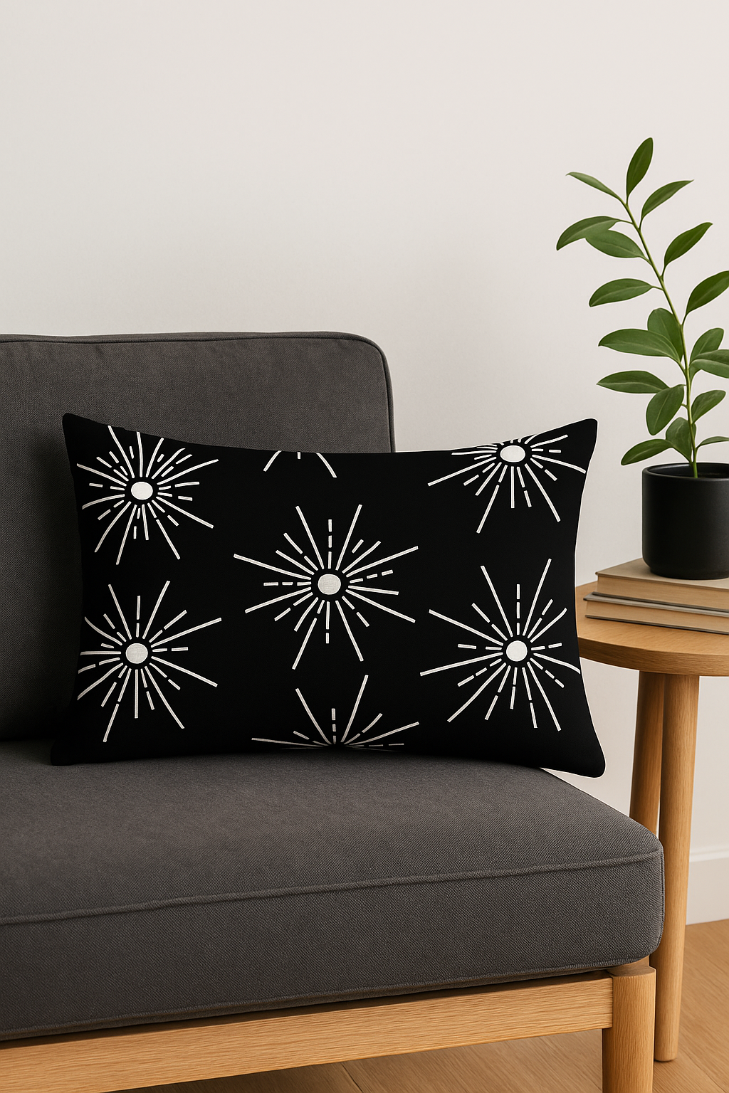 housse de coussin rectangulaire polyester motif mandala élégant 30x50 cm - vue 2 sur 2