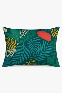 housse de coussin rectangulaire tropicale vertes 30 x 50 cm