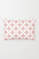 housse de coussin rose à motif géométrique décoratif pour la maison