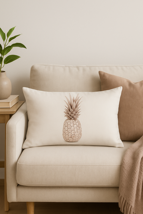 housse de coussin rose motif géométrique décoratif pour la maison - vue 2 sur 2