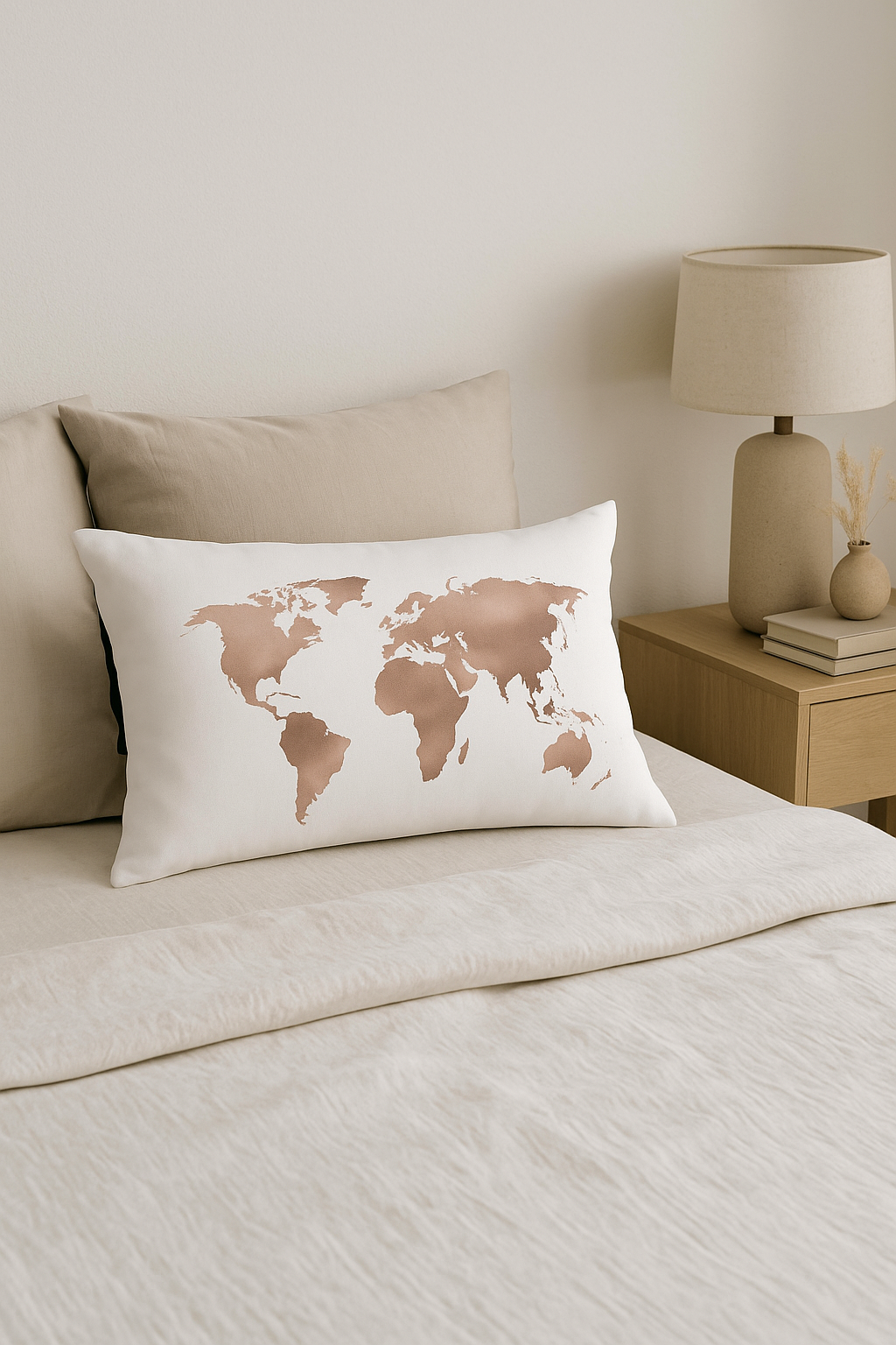 housse de coussin rose motif géométrique décoratif tendance pour la maison - vue 2 sur 2