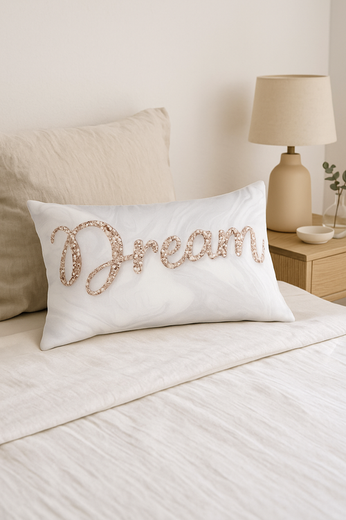 housse de coussin rose motif géométrique tendance décorative pour la maison - vue 2 sur 2