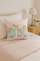 housse de coussin rose motif nordique pour décoration élégante
