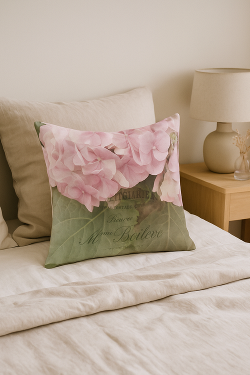housse de coussin rose motif nordique pour décoration élégante - vue 2 sur 2