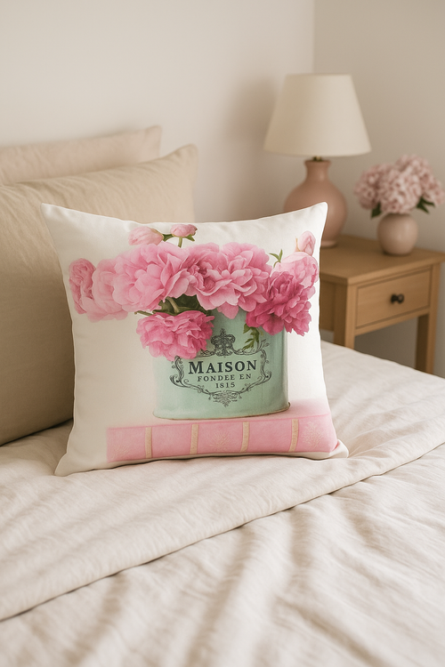 housse de coussin rose style nordique pour canapé lit mariage - vue 2 sur 2