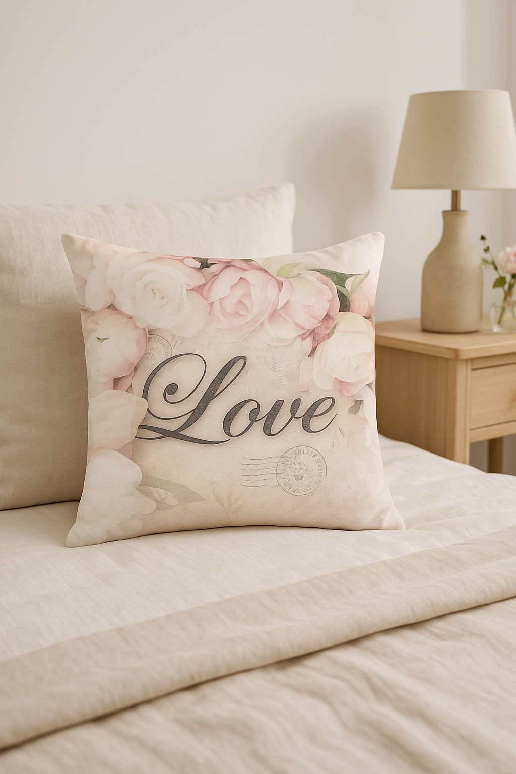 housse de coussin rose style nordique pour décoration élégante - vue 2 sur 2